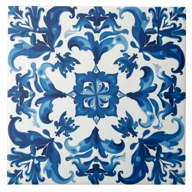 Italian style,Mediterranean,mosaic,blue, Tile (Front)