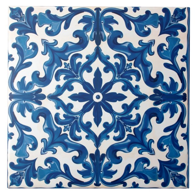 Italian style,Mediterranean,mosaic,blue, Tile (Front)