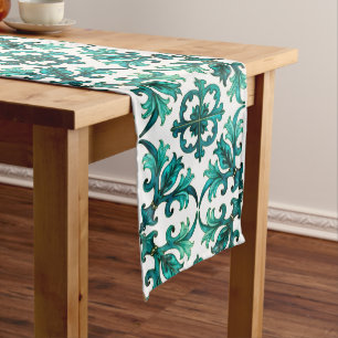 Italian style,mosaic,green  medium table runner