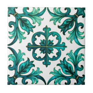 Italian style,mosaic,green tile
