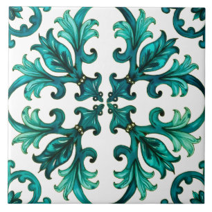 Italian style,mosaic,green tile