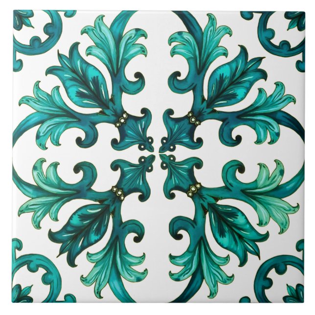 Italian style,mosaic,green  tile (Front)