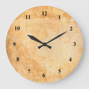 Italian style terracotta brick wall large clock