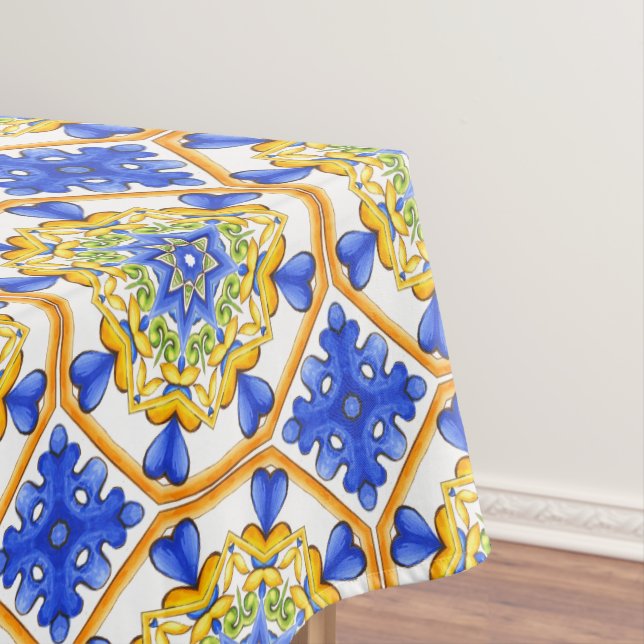Italian style,tiles,majolica All-Over Print Tablecloth (In Situ)