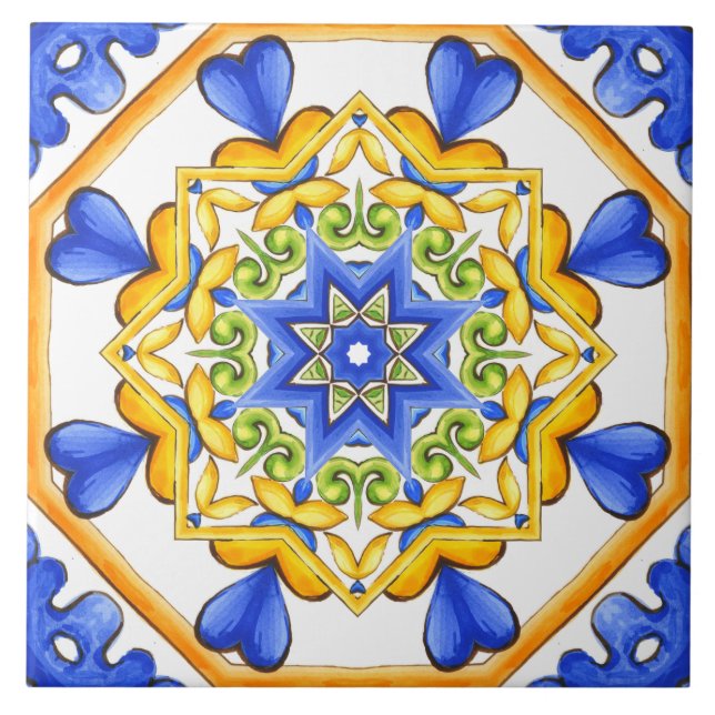 Italian style,tiles,majolica All-Over Print Tile (Front)