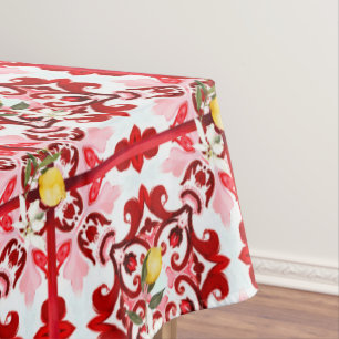 Italian style,tiles,majolica,lemon ,All-Over Print Tablecloth