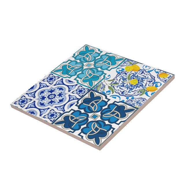 Italian style  ,vibrant  ceramic tile (Side)
