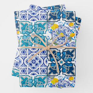 Italian style  ,vibrant            wrapping paper sheet