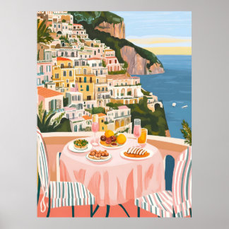 Italian Summer Amalfi Coast Acrylic Wall Art 