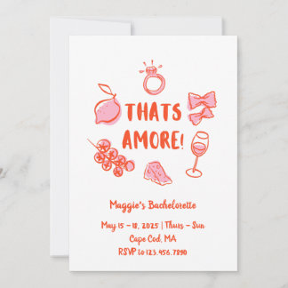 Italian Summer Bachelorette Invitation 