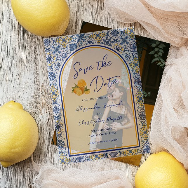 Italian Summer Destination Wedding Save The Date Vellum Invitations (Creator Uploaded)