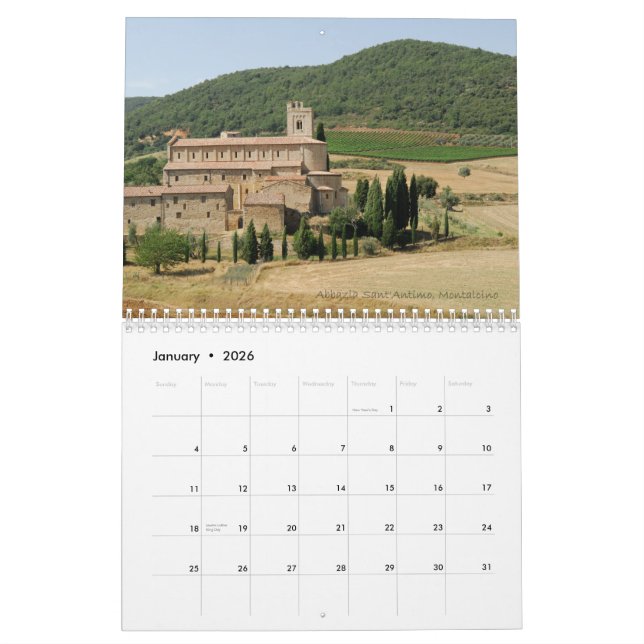 Italian Summers Calendar (Jan 2026)