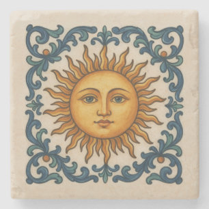 Italian Sunface Stone Coaster