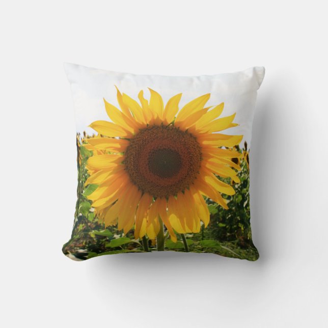 Italian Sunflower Throw Pillow (Front)