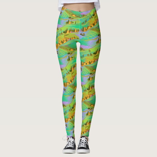 Italian sunset landscape leggings (Front)
