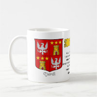 Italian Surname Verdi Heraldic Shield and Blazon