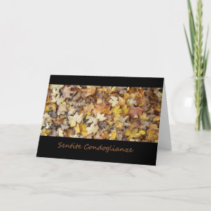 Italian sympathy card autumn foliage