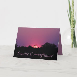 Italian Sympathy Pink Sunset Card