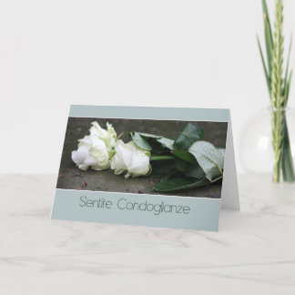 italian Sympathy Sentite Condoglianze Card