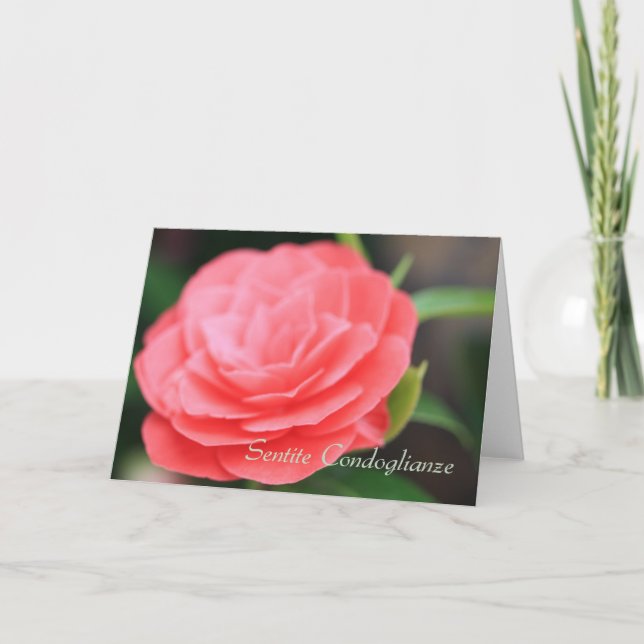 italian Sympathy Sentite Condoglianze Card (Front)