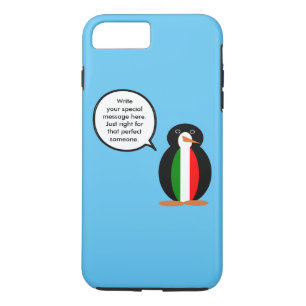 Italian Talking Ms Penguin Personalized  iPhone 8 Plus/7 Plus Case
