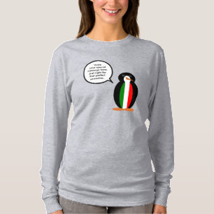 Italian Talking Ms Penguin Personalized T-Shirt