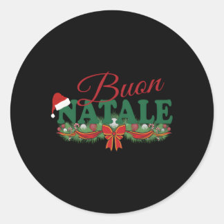 Italian Tanti Auguri Buon Natale Classic Round Sticker