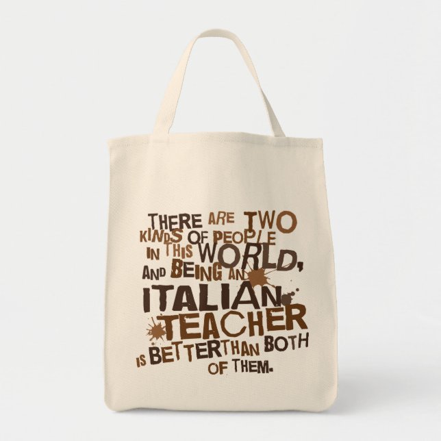 Italian Teacher Gift Tote Bag (Front)