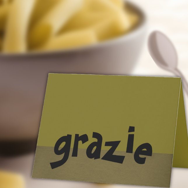 Italian Thank You Note Grazie Card (Creator Uploaded)