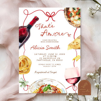 Italian That's Amore Bridal Shower Invitation