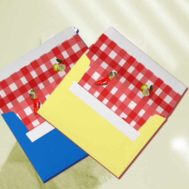  Italian Theme Lemon Red White Pattern Envelope (Creator Uploaded)