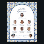 Italian Tile Groomsmen Introduction Poster<br><div class="desc">Introducing our exclusive 'Italian Tile Groomsmen Introduction Poster' – a perfect blend of elegance and personal touch for your wedding shower. Inspired by the stunning Amalfi Coast, this unique poster features a classic blue tile design, offering a Mediterranean charm that's sure to captivate your guests. This customizable poster not only...</div>