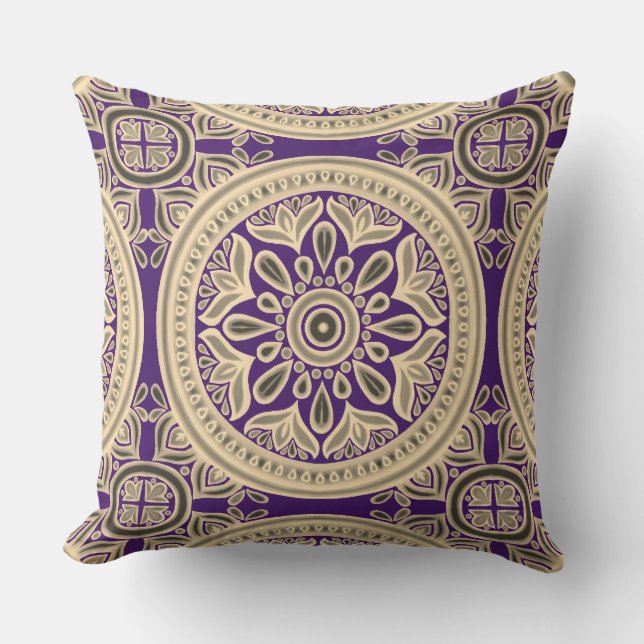 Italian Tile Outdoor Pillow (Front)