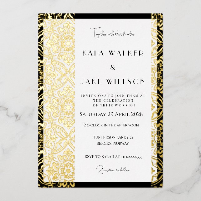 Italian Tile Pattern Retro-Dotted Black Lined (Front)