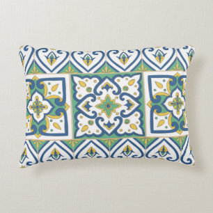 Italian Tile Pattern – Sicilian ceramic Accent Pillow
