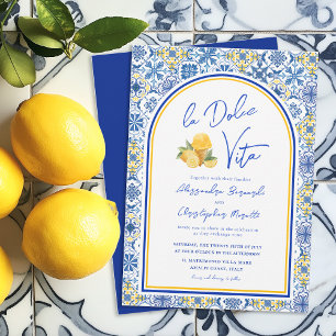 Italian Tiles La Dolce Vita Wedding Invitation