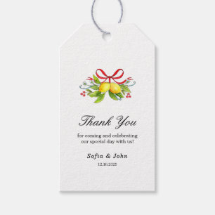 Italian tiles with Lemons Wedding  Gift Tags