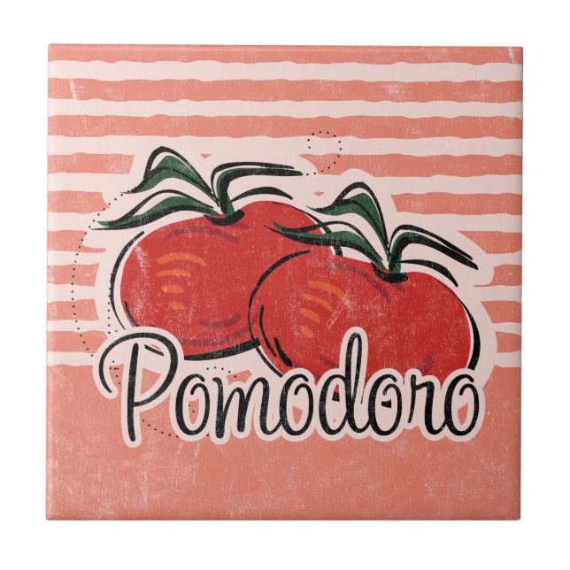 Italian Tomato Tile Trivet (Front)