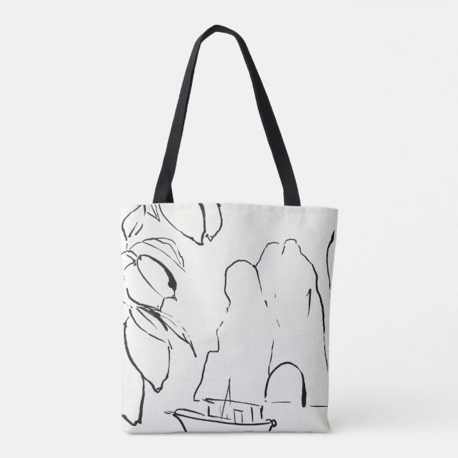 Italian tote bag CAPRI Island Art welcome to Italy (Back)
