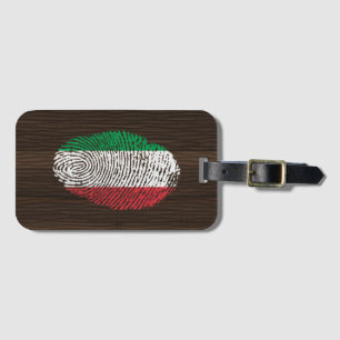 Italian touch fingerprint flag luggage tag