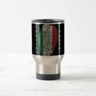 Italian touch fingerprint flag travel mug