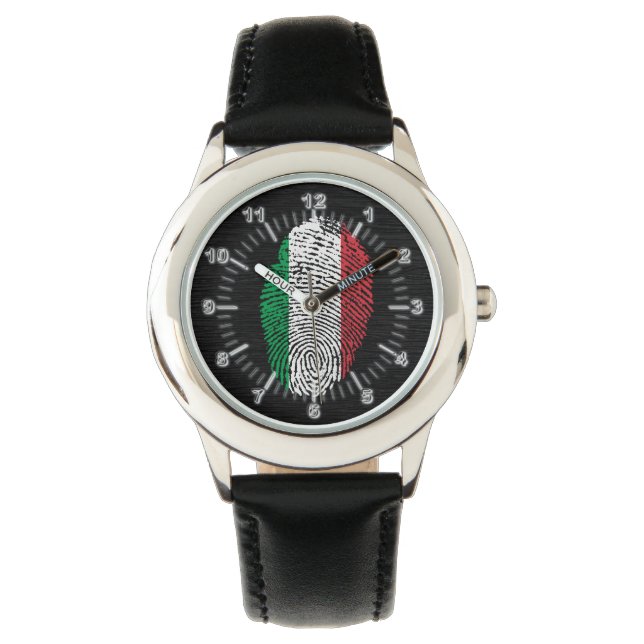 Italian touch fingerprint flag watch (Front)