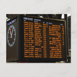 Italian Train Destinations - Milano Centrale Postcard
