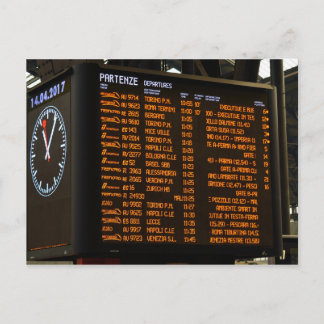 Italian Train Destinations - Milano Centrale Postcard