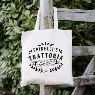 Italian Trattoria Vintage Restaurant Personalized Tote Bag