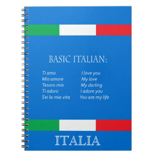 Italian travel notebook basic italian language