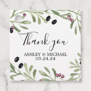 Italian Tuscan Party Favour Tag