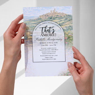 Italian Tuscany That’s Amore Bridal Shower Invitation
