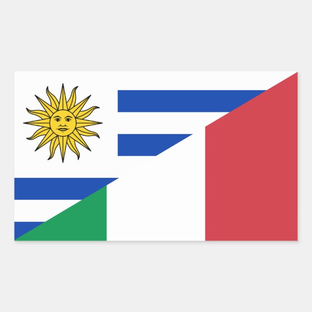 Italian Uruguayan flag Sticker (Front)
