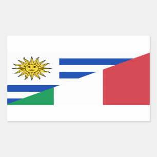 Italian Uruguayan flag Sticker